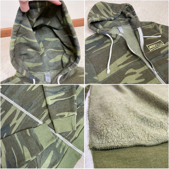 Alternative Earth Camo Mitch’s Surf Shop Solana Beach Zip Up Hooded Sweatshirt - Picture 7 of 17